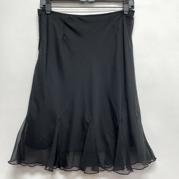 Women's Skirt 10 Black Sheer - Picture 5 of 7